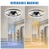 Hrtghzir Ceiling Fans with Lights and Remote, Low Profile Fandelier