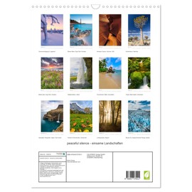 peaceful silence - einsame Landschaften (Wandkalender 2026 DIN A3 hoch), CALVENDO Monatskalender: Abwechslungsreiche, einzigartige Landschaften aus aller Welt im Hochformat (CALVENDO Natur)