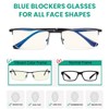 Eyekepper 10 Packs Blue Light Blocking Reading Glasses Half-Rim Computer