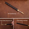 Leather Edge Dye Pen, Sandalwood Handle Stainless Steel Top Edge