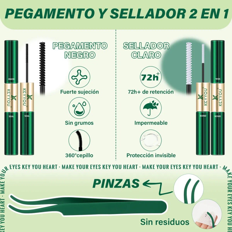 Extensiones De Pestañas Kit Con Efecto 3d Gruesas 70d+90d