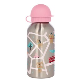 SIGIKID 25141 Stainless Steel Drinking Bottle Cat Green Children's Bottle Girls Accessories Recommended from 3 Years Pink 400 ml 6.6 x 17 x 6.6