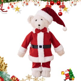 RFJYGWQM Christmas Stuffed Animals Doll, Standing Bear Doll Cute Bear，Christmas Soft Plush 35cm Christmas Decoration Plush Stuffed Animal Santa Bear Home Party Supplies Stylish Festives Home