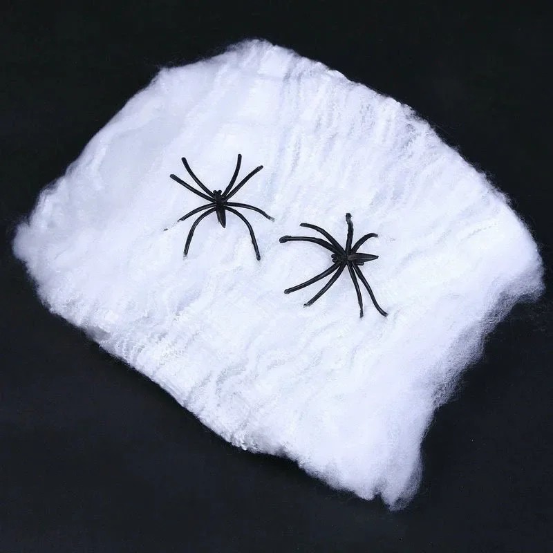 Halloween Spider Web Decoration for Haunted House – 100g Stretchy