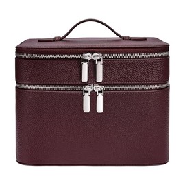 Estuche de Maquillaje, Gran capacidad, impermeable, Doble Capa, con separador extraíble