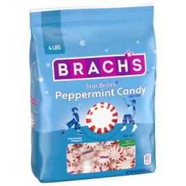 Brach's Star Brites, Candy, Peppermint, Individually Wrapped, Made With Real Peppermint Oil, 4 lbs, 360 ct