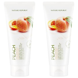 Nature Republic Fresh Herb Peach Cleansing Foam, 170ml, 2 Pack