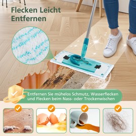 6 Pack Replacement Mop Covers for Leifheit Clean Twist M Ergo Micro Duo / Power Clean M, for All Floors, Efficient Absorbent Microfibre Floor Mop Replacement Cover Stains Quick Removal