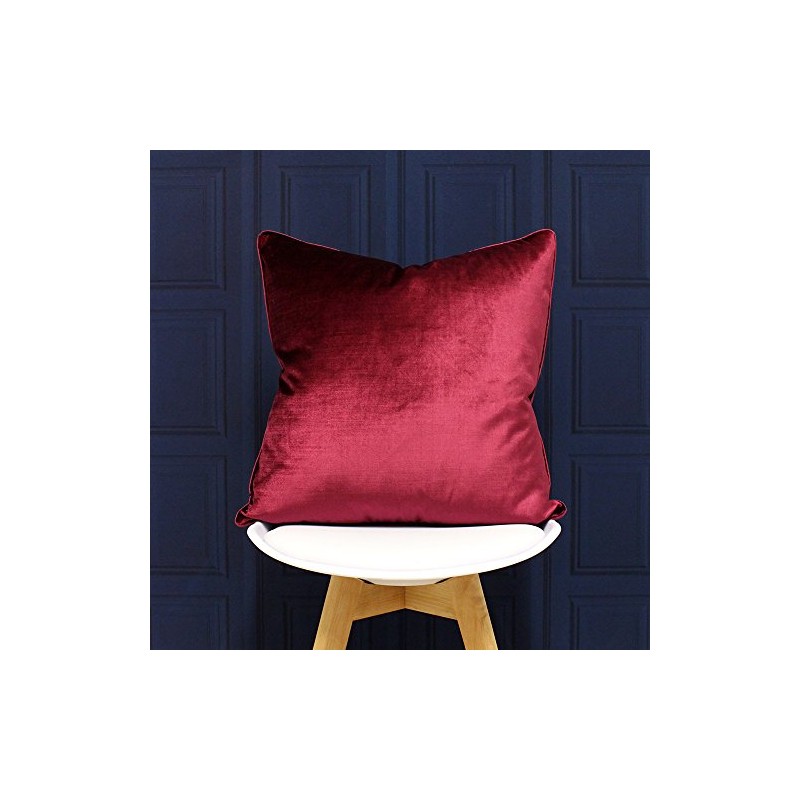 Riva Paoletti Luxe Velvet Cushion Cover - Cranberry Pink -