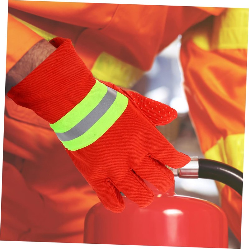 IWOWHERO Insulated Firefighting Gloves Non Slip Heat Resistant Extrication Gloves