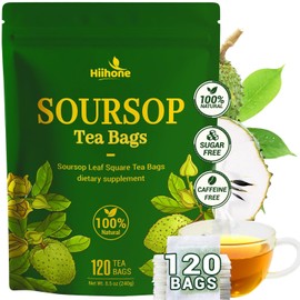 Soursop Leaf Herbal Tea (Graviola) - Caffeine & Sugar Free, 120 Count