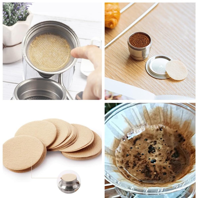 Unbleached Percolator Coffee Filters,CAASFOOY 600 Pack of Round Espresso Paper