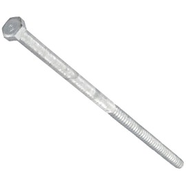 Steel Lag Screw, Hot-Dipped Galvanized Finish, Hex Head, Meets ASME B18.2.1/ASTM A307, 7-1/2" Length, Partially Threaded, 5/8"-5 Threads (Pack of 5)