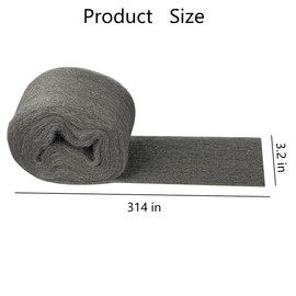 2PCS Steel Wool Mice Set,Gap Blocker,2 Pieces of Steel Wire Wool Totaling 3.2" x 314",Mouse Blocker for Filling Cracks in Walls,Ventilation Openings in Gardens,Houses,Garages