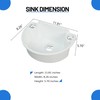 Small Bathroom Sink Wall Mount Bathroom Sink, No-Drill Installation Self-Adhesive