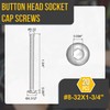 DTGN #8-32x1-3/4 Button Head Socket Cap Screws - 20Pack -