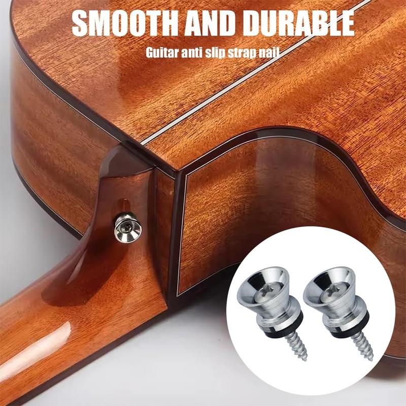 Guitar Strap Fixator, Guitar Strap Blocks, 9 Pieces Metal Guitar