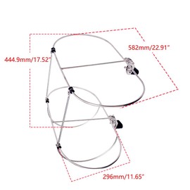 Mojiate Stainless Steel Boat Fender Holder, Double Fender Rack for for Yacht, Ship and Boat, Folding Fender Holder to Attach Standard 7/8"-1" Railing, Holding 2 Fenders (11'')