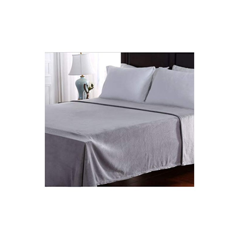 Berkshire Serasoft Plus Plush Polyester Blanket, Grey King