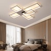 Black/Chrome Square Designs Aluminum LED Ceiling Light ,Dimmable Flush Mount