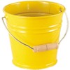 Glückskäfer 535057 Metal Bucket with Wooden Handle, Yellow