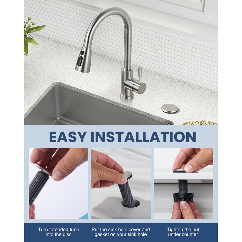 ARCORA Kitchen Sink Hole Cover: Premium Faucet Hole Plate Stopper
