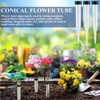 GNAUMORE Plastic Flower Tubes, Test Tubes for Flowers, Transparent, Flower