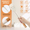 2Pcs Large Silicone Cooking Spoon Set, Nonstick Serving Spoons for