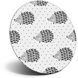 Destination Vinyl ltd Magnet for Refrigerator, Fridge BW - Cute Hedgehog Garden Animals for Office, Cabinet and Whiteboard, Magnetic Stickers, 41132