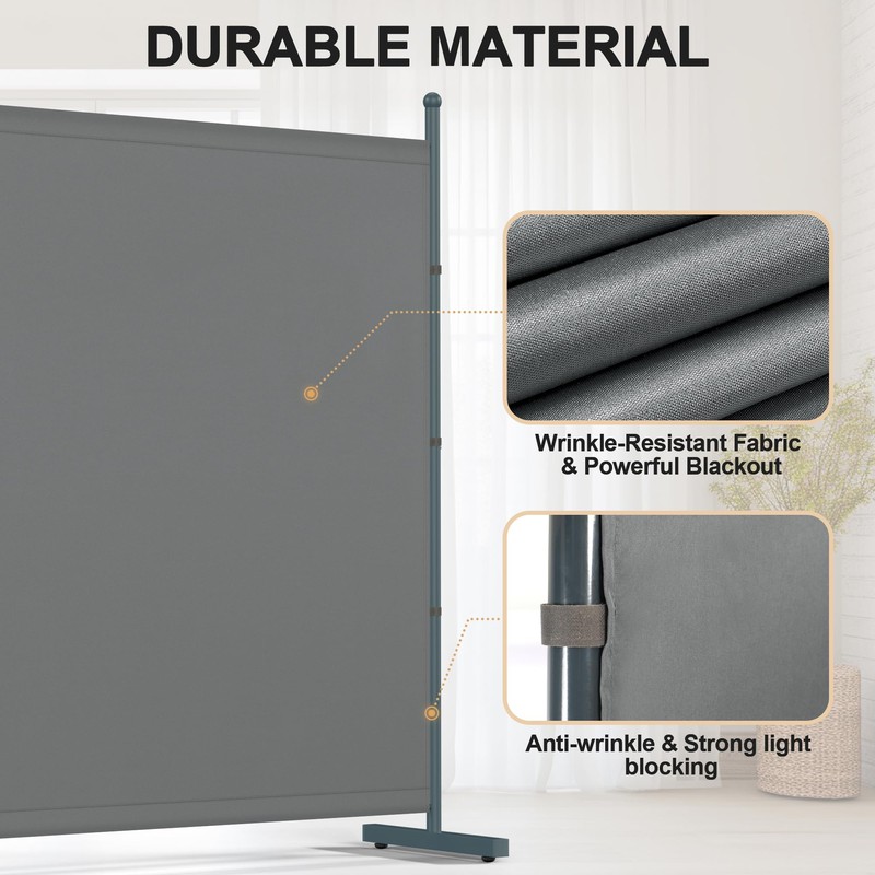 Room Divider Single Panel, 6FT Large Privacy Screen for Room