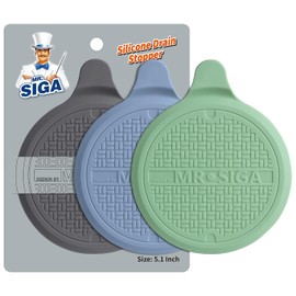 MR.SIGA Tapón de Silicona para Tina, 13cm, Paquete de 3, Verde