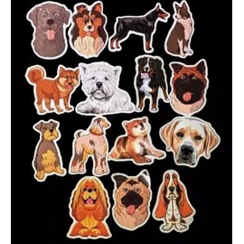 Unbranded Dog Stickers, Pet Stickers, Laptop Stickers, Dog Lover Stickers, 15 pk