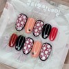 Heart Check Handmade Nail Tips - Square S / 하트