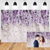 OERJU 10x7ft Purple Flowers Backdrop Lavender and White Floral Backdrop