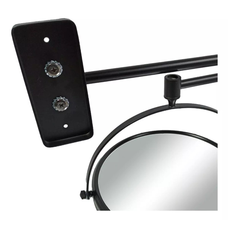 Vaper Espejo Vanidad Doble Cara Metálico 8 Pul. Negro