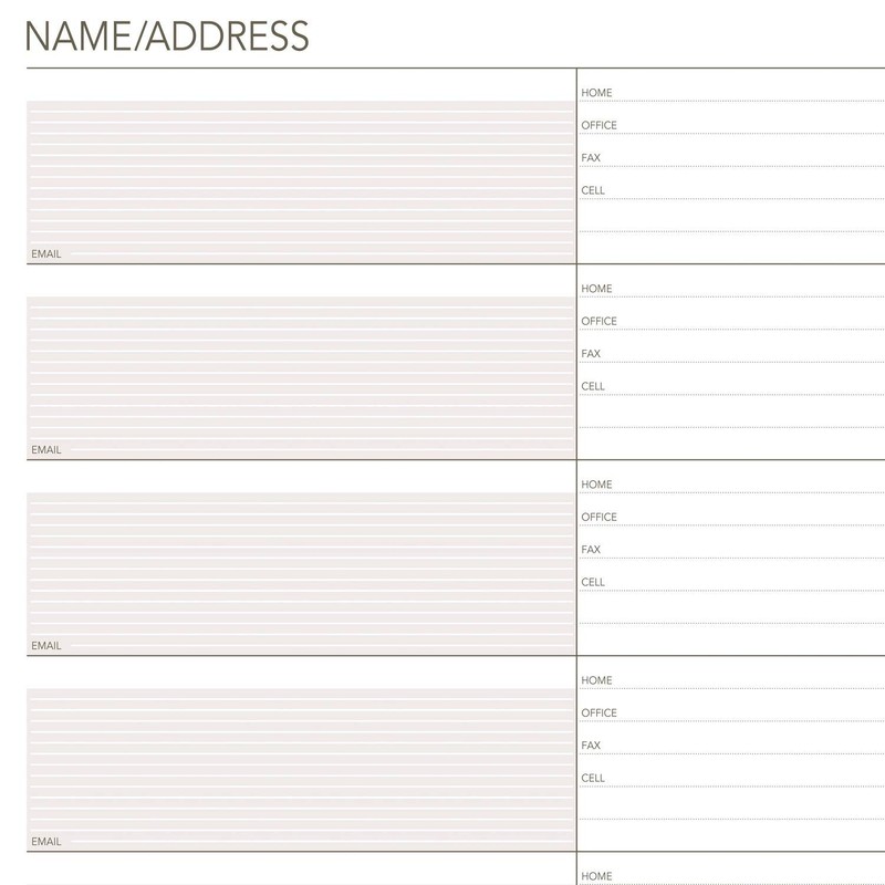 Day Runner Telephone and Address Pages, Refill, Loose-Leaf, Undated, for
