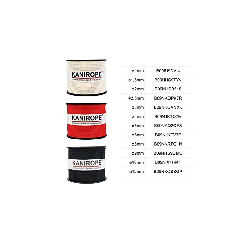Kanirope® Cobraid Cotton Rope 9 mm 10 m Colour Black