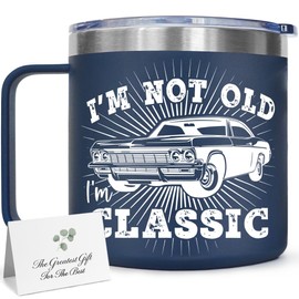 Funny I'm Not Old I'm Classic Mug Gifts for Men Dad, Retire Mug 14oz Stainless Steel Tumblers, Birthday Christmas Mug Gifts for Husband Grandpa Uncle, Fun Gag Retirement Mug Gifts for Old Man-309
