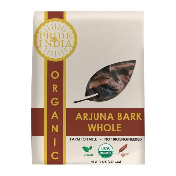 Pride Of India - Organic Arjuna Bark Whole, Half Pound