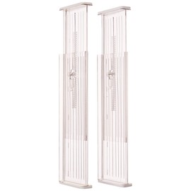 iDesign Plastic Adjustable Deep Drawer Divider, Kitchen, Dresser, Desk, Bathroom and More, The Linus Collection – Set of 4, Expandable 13.25” – 20.75”, Clear