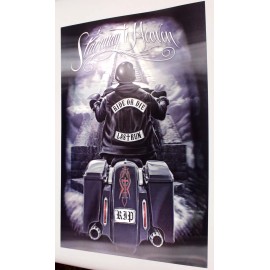Unbranded Stairway To Heaven Lenticular 3D Picture Poster Motorcycle Biker Rock Skull Art - Small (13" x 9-1/2")