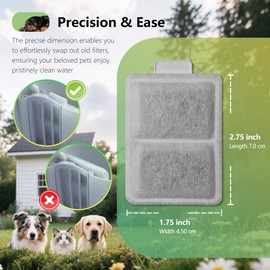 TOGGATH 12 Pack Cat Water Fountain Filter Replacement Compatible With PetSafe Whisker City Automatic Pet Fountain, Small and Large Size Pet Water Fountain Replacement Filters(Small)