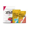 VALX バルクス WPCホエイプロテインベリー風味420g マルチビタミン水溶性ビタミン マルチビタミン脂溶性ビタミン 3種セット