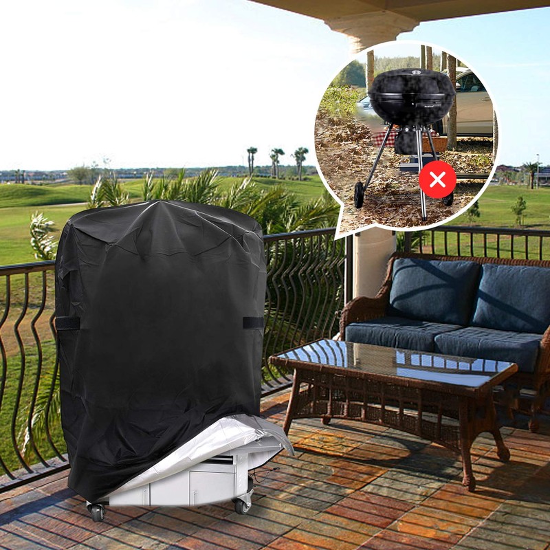Weatherproof Barbecue Cover, Heavy Duty Tear-Resistant 210D Oxford, Waterproof, Windproof,