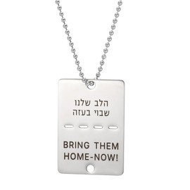 Stocking Stuffers Gifts for Women Bring Them Home Now Necklace Israel Necklace Support Israel IDF Dog Tag Necklace Stand with Israel Silver Chain Necklace Israel Military Necklace