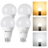 Youtime LED Light Bulb A19 3 Color Temperature 3000K-5000K-4000K,3CCT Color
