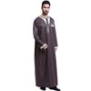 Musuly Men's Kaftan - Traditional Thobe Abaya Djellaba, dark brown