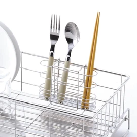 MJ-HB-1786 Dish Drainer Pocket, Chopstick Stand, Spoon, Fork, Cutlery Stand, Kitchen Tool Stand, Stylish, Stainless Steel, Tsubamesanjo, Made in Japan