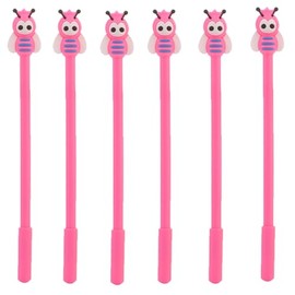 Finpletai 40 Pcs Cute Bees Gel Ink Pens Kawaii 0.5 mm Black Ink Cool Novelty Fun Pens for Kids School Office Home Supplies Student Present Party Favors (Pink)