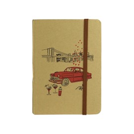 Emartbuy Cities Series Diary Notebook Journal Ruled A5 Brown - New York